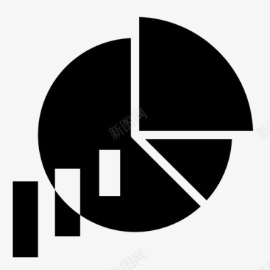 赢得成功饼图分析图表图标图标