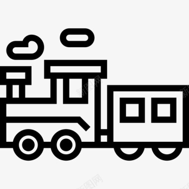 运输火车运输106直线图标图标