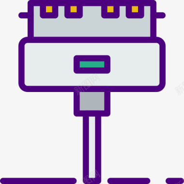 苹果充电线苹果连接线颜色图标图标