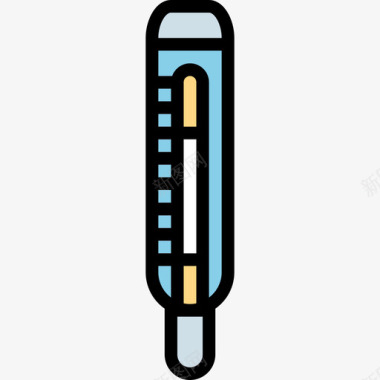 温度器温度计药房29线性颜色图标图标