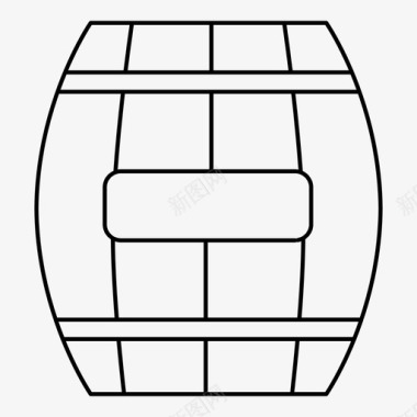 桶酒啤酒图标图标
