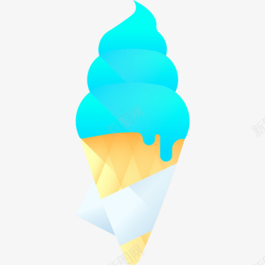 冰淇淋夏季37彩色图标图标
