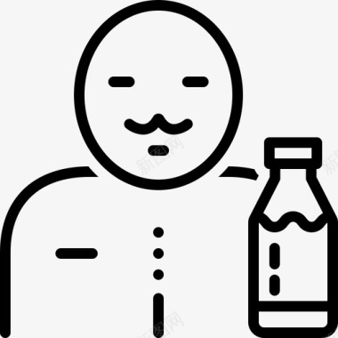 送奶工奶瓶营养品图标图标