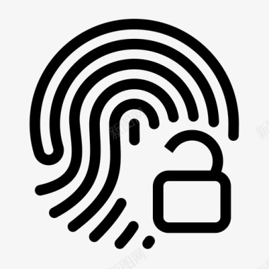安全指纹解锁指纹隐私图标图标