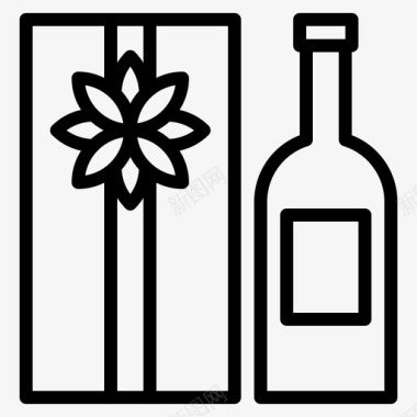 酒盒子礼物图标图标