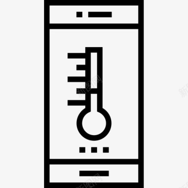 灰色温度计温度计天气194线性图标图标