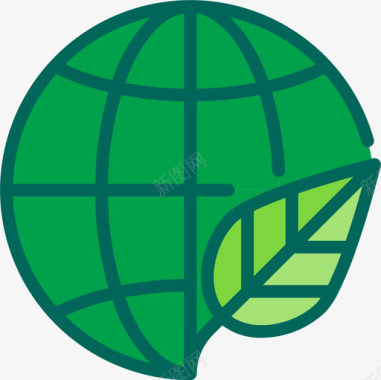 绿色PNG绿色生态151平坦图标图标