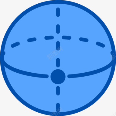 球体网格素材球体数学5蓝色图标图标