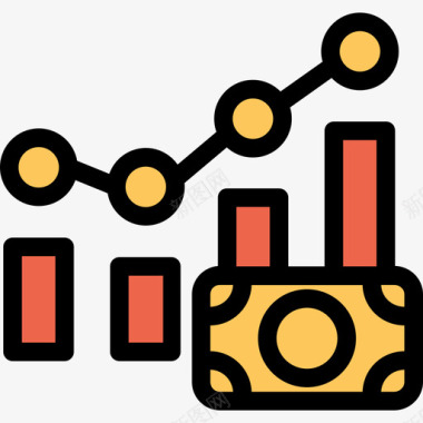 橙色工作台分析分析和图表线颜色橙色图标图标
