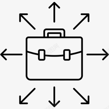 线图公文包包行李图标图标