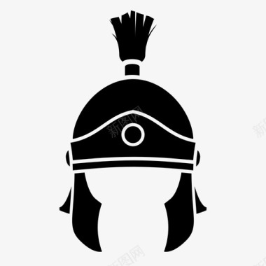 罗马头盔骑士士兵图标图标