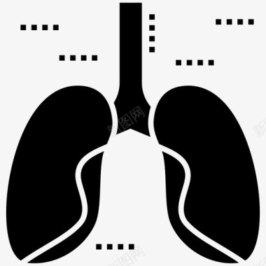 人体骨头肺身体部分人体生物学图标图标