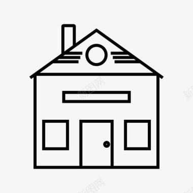 黑色房子家房子小屋图标图标