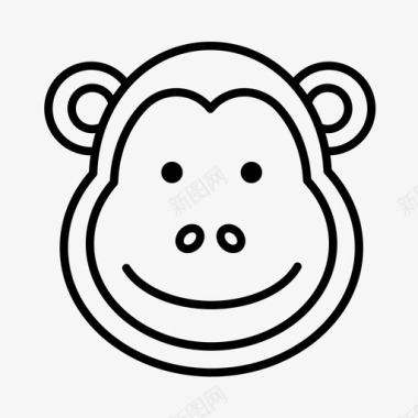 动物猴子动物野生动物图标图标