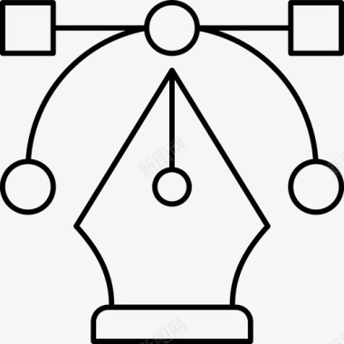 曲线贝塞尔图标图标