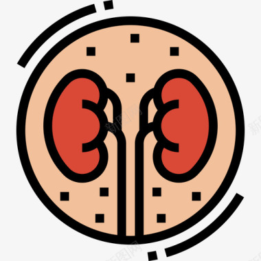 肾脏泌尿科肾脏医学115线性颜色图标图标