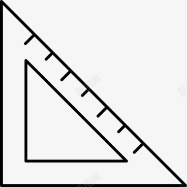 不规则几何图标量角器教育几何图标图标