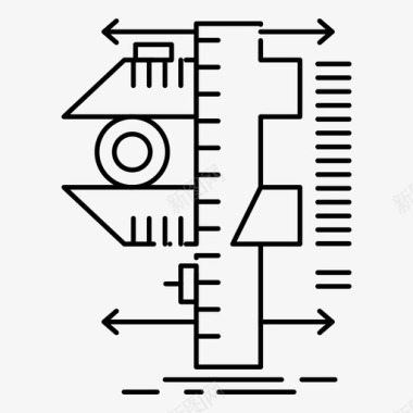 物理防虫测量卡尺卡钳图标图标