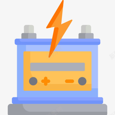 充满电电池蓄电池车库17无电图标图标