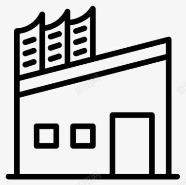 地产海景房工厂房地产126线性图标图标