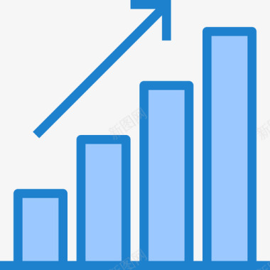 柱状图搜索引擎优化和在线营销19蓝色图标图标