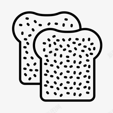 面包烹饪餐饮图标图标