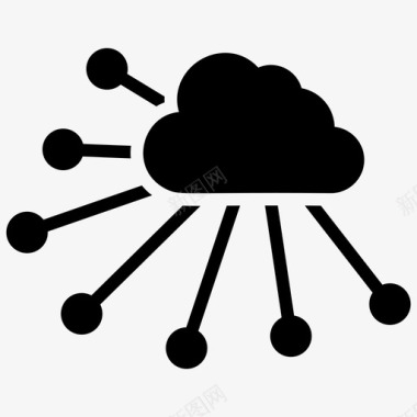 数据库连接云连接云计算云托管图标图标
