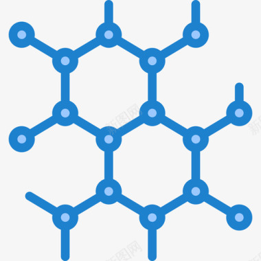 分子科学73蓝色图标图标
