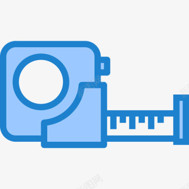 卷尺90号结构蓝色图标图标