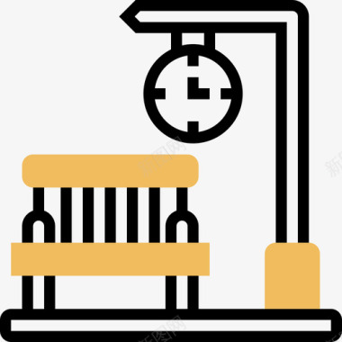 候车候车室17号线黄影图标图标