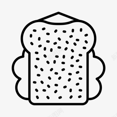 全麦三明治饮食食物图标图标
