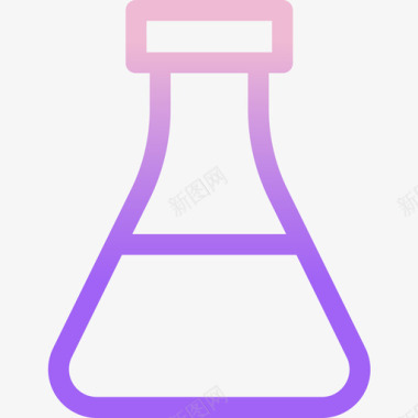 渐变样式烧瓶基本图标10轮廓渐变图标
