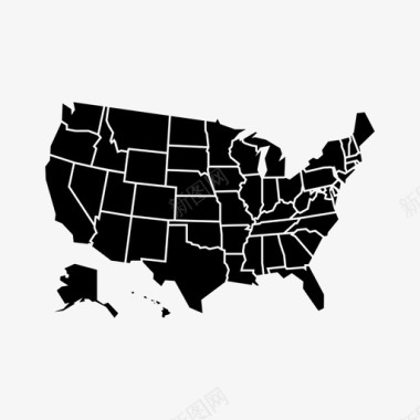 美洲大陆地图图标图标