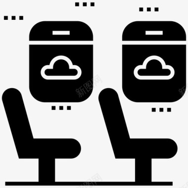 窗口航班座位飞机座位乘客座位图标图标