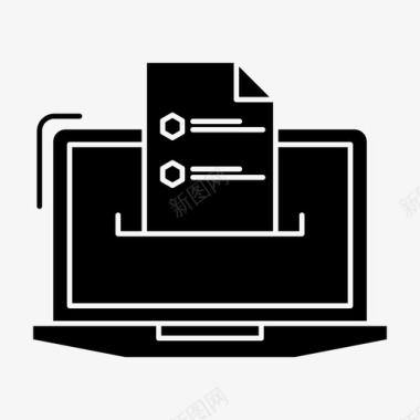 矢量现代电脑桌特色商务电脑图标图标