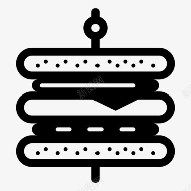 三明治小吃汉堡图标图标