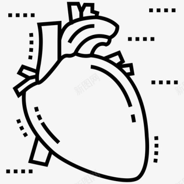 人体心脏生物学人体器官图标图标
