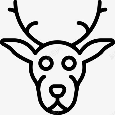 驯鹿鹿动物宠物图标图标
