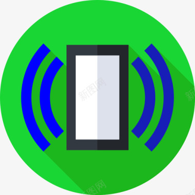 科技背景扁平振动通知13扁平图标图标