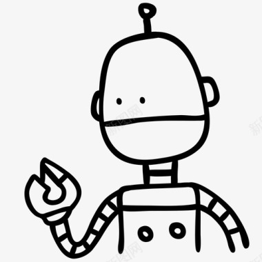 机器人手熨斗图标图标