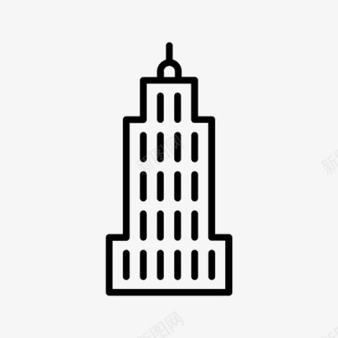 摩天大楼城市房地产图标图标