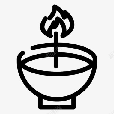 庆祝蜡烛迪帕姆图标图标