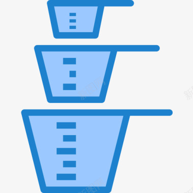 量杯咖啡51蓝色图标图标