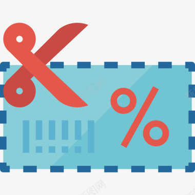 年底优惠优惠券超市27号扁平图标图标