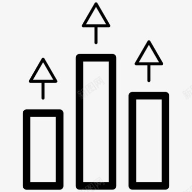 学业进步利润业务增长图标图标