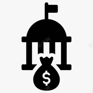 税收银行政府图标图标