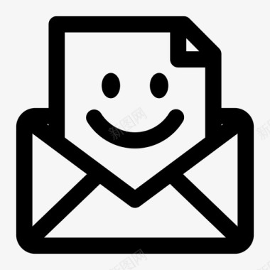 快乐信电子邮件收件箱图标图标