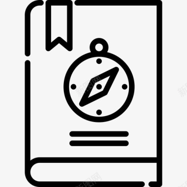 夏令营总动员书籍夏令营线性图标图标