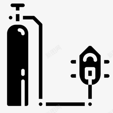 医用棉签氧气面罩瓶子医用图标图标