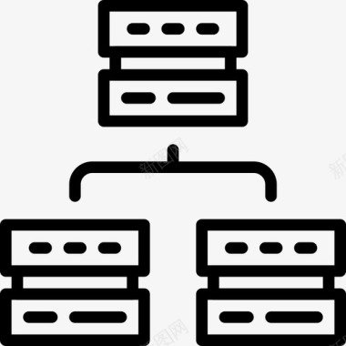 icon路由器路由器连接3线性图标图标